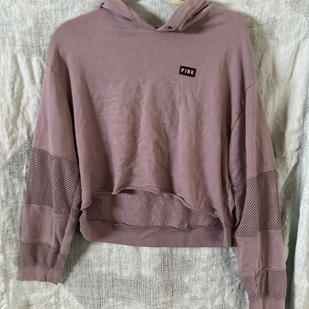 🌈 Cropped hoodie with mesh sleeves